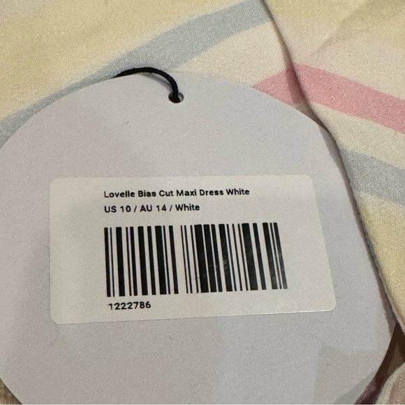 NWT Princess Polly Lovelle Bias Cut Striped Maxi Dress Gown- Size 10 - Picture 8 of 8